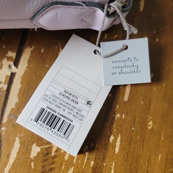 A New Day Womens Lilac Leather Adjustable Strap Crossbody Shoulder Bag One Size - Picture 6 of 6